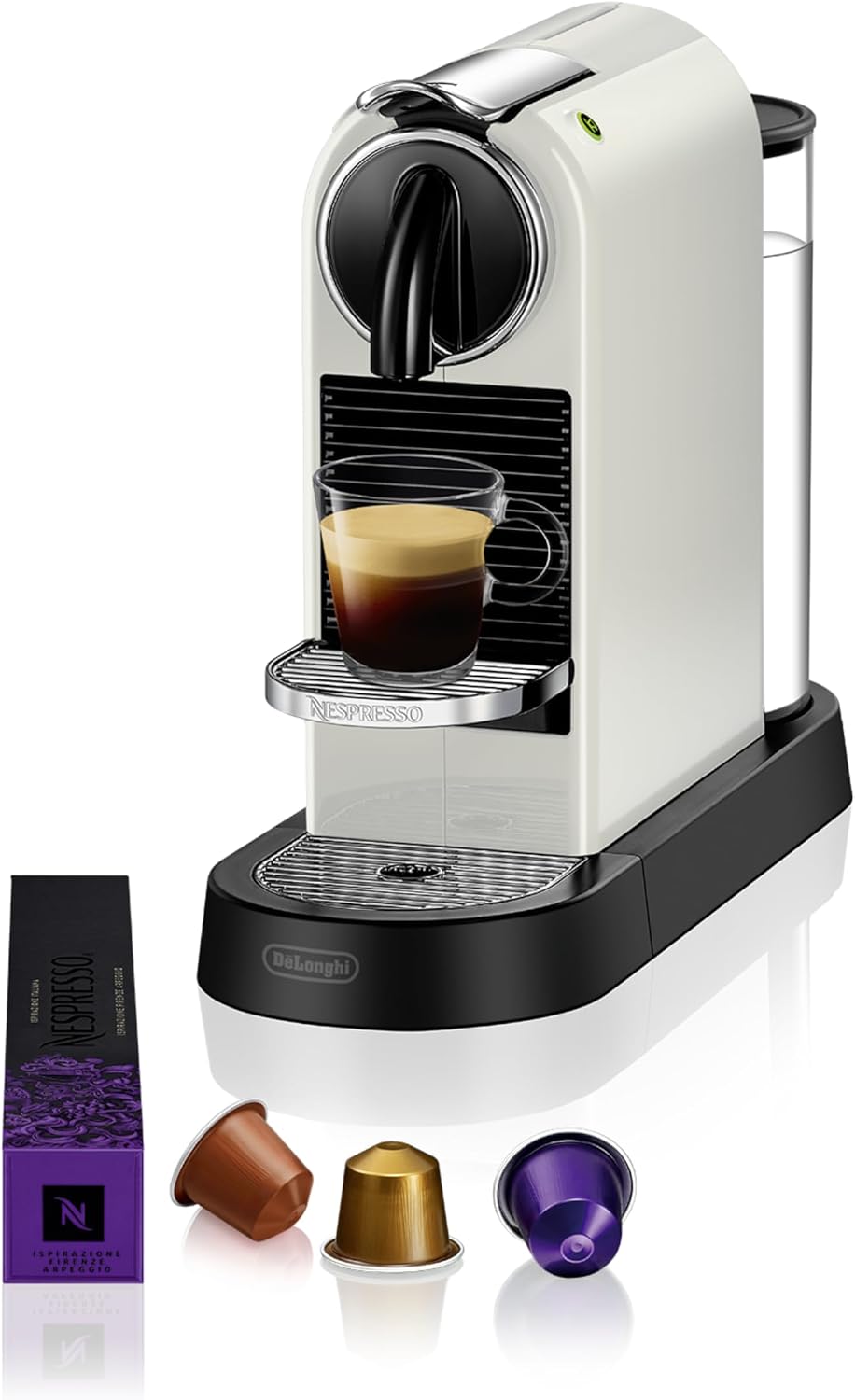 Máquina de café, Nespresso, Citiz, 40 ml, 110 ml, 500 ml, 1 L, 1,3 L, dobrável, Creme-Branco / Preto, para a cozinha