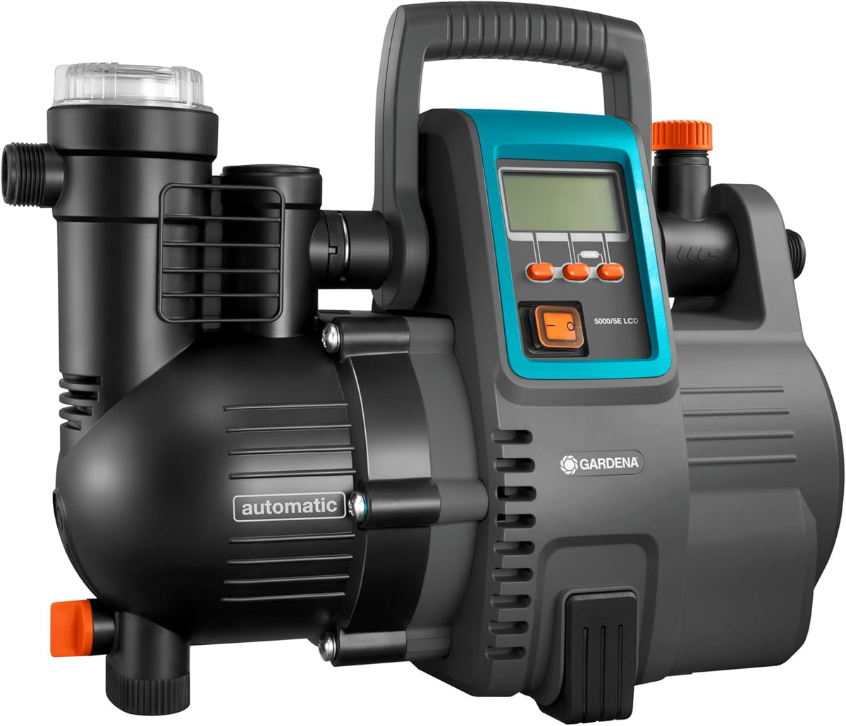 Grupo de pressão de água, Gardena, Comfort, 5000 l/h, 1300W, Preto / Cinzento / Azul, para uso diário