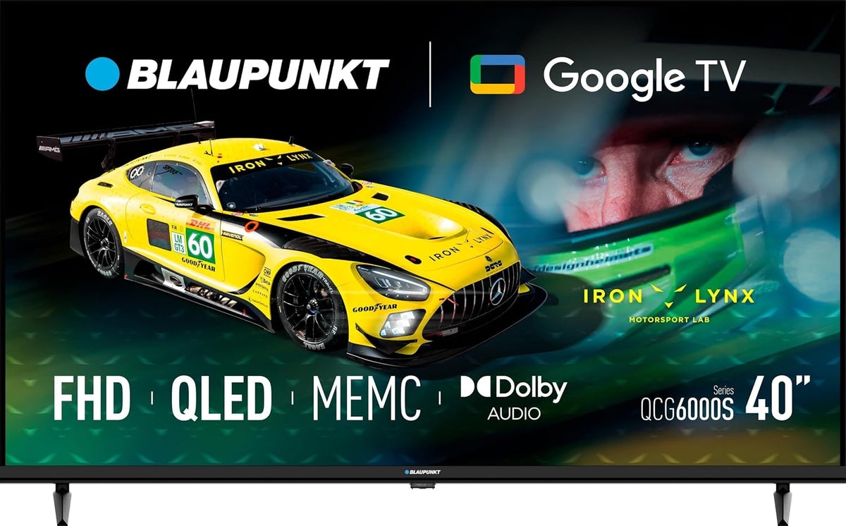 Televisor portátil, BLAUPUNKT, 40QCG6000S, 8 W, 11,8 kg, com iluminação LED, com controlo por aplicação, Prateado, para a sala