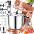 Picadora de carne, KESSER, 1500W, 5,5L, 6 níveis, com iluminação LED, aço inoxidável, aço, Cobre / Prateado, para uso diário