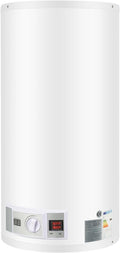 Aquecedor elétrico, OMGGYER, IPX4, 2000 W, 80 L, resistente à água, com iluminação LED, com rodas, aço inoxidável, aço, Branco, para uso diário