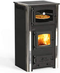 Salamandra, DanDiBo, 10 kW, aço inoxidável, aço, Preto / Prateado, para uso diário