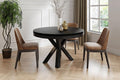 Mesa de jantar, WFL GROUP, Runder, 180 cm, madeira, Preto, para uso diário