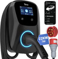 Carregador, Tera, 400V, 32A, 22kW, 11kW, com controlo por aplicação, com carregador, Preto, para uso diário