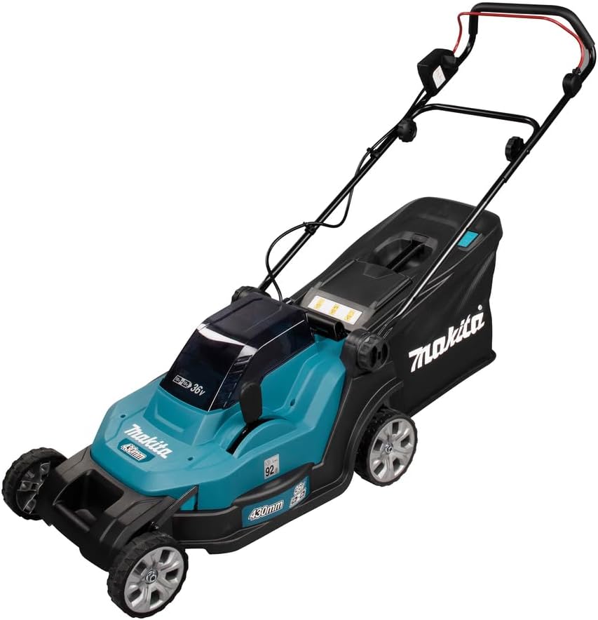 Makita, Corta-relva, DLM432Z, 18V, 40 l, sem bateria, sem carregador, Preto / Azul, para utilização no exterior