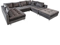 Sofá, Riess Ambiente, Moderne, 305cm, 190 cm, 280 cm, 235 cm, 45 cm, veludo, Cinzento, para a sala