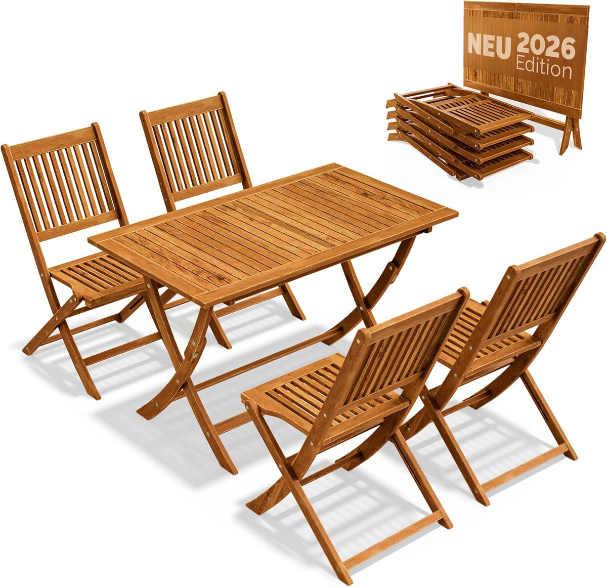 Conjunto de mobiliário de jardim, Casaria, Gartenm, 160kg, dobrável, com portas, madeira, Castanho, para utilização no exterior