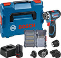 Berbequim aparafusador, Bosch Professional, 12V, com bateria, com carregador, Azul / Preto / Vermelho, para trabalhos de manutenção