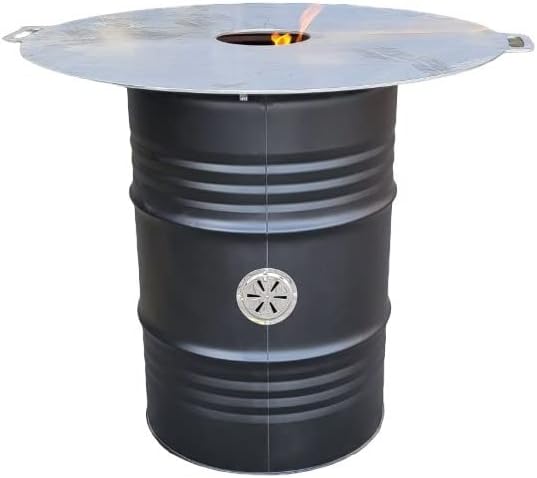 Braseiro de exterior, Srm-Design, 100cm, madeira, Preto / Prateado, para utilização no exterior