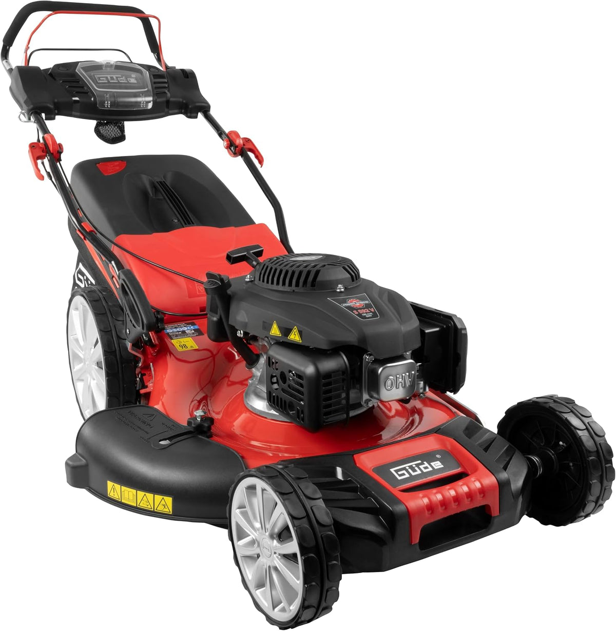 Corta-relva, Güde, 55 cm, 65 l, 6 velocidades, com rodas, aço, Multicolor, para jardim e exterior