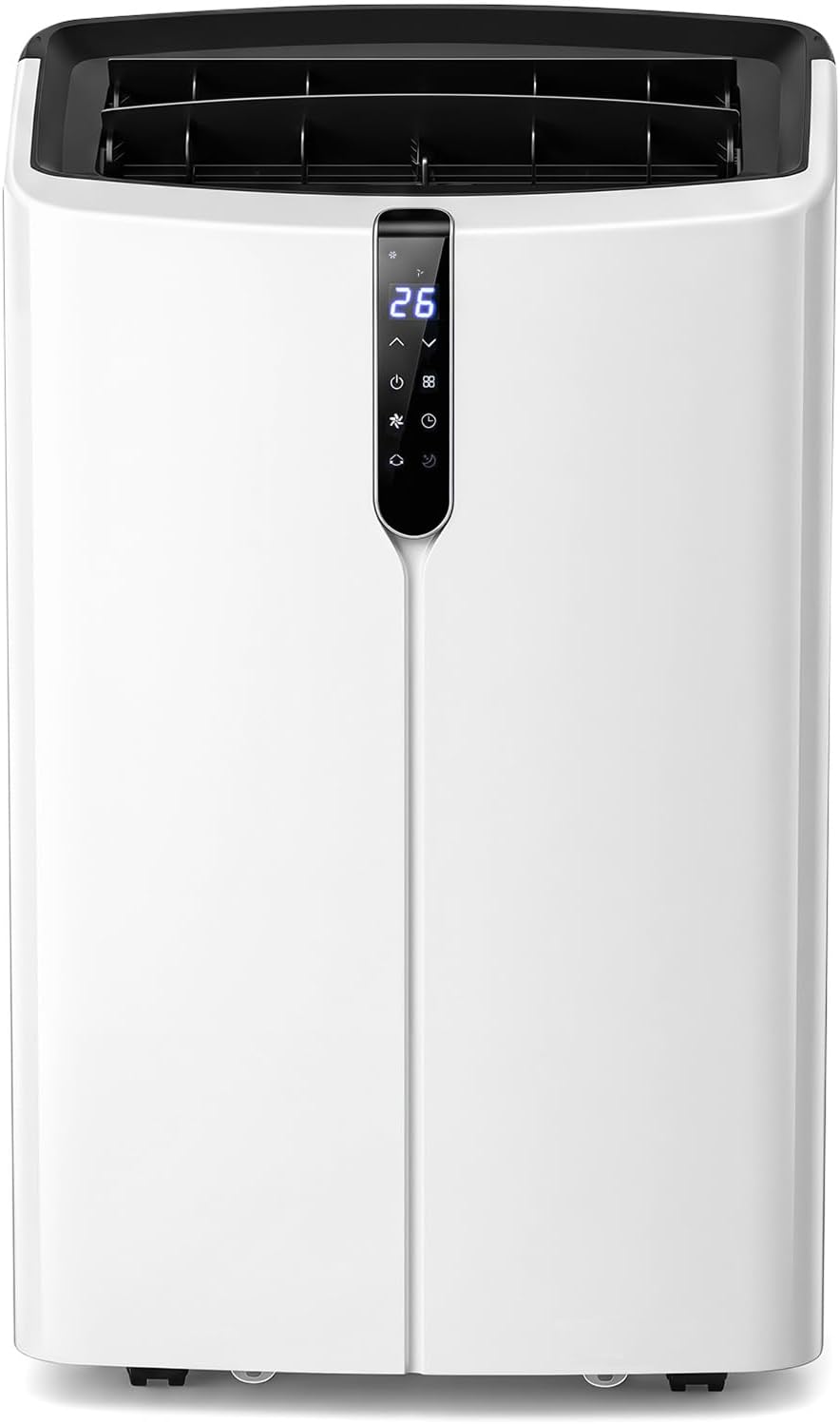 Ar condicionado portátil, GYMAX, Klimaanlage, com comando à distância, com temporizador, com controlo por aplicação, Branco / Preto, para uso diário