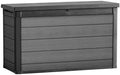 Caixa de arrumação, Keter, Cortina, 757L, 86 cm, 147 × 83 × 86 cm, madeira, plástico, Cinzento, para uso diário