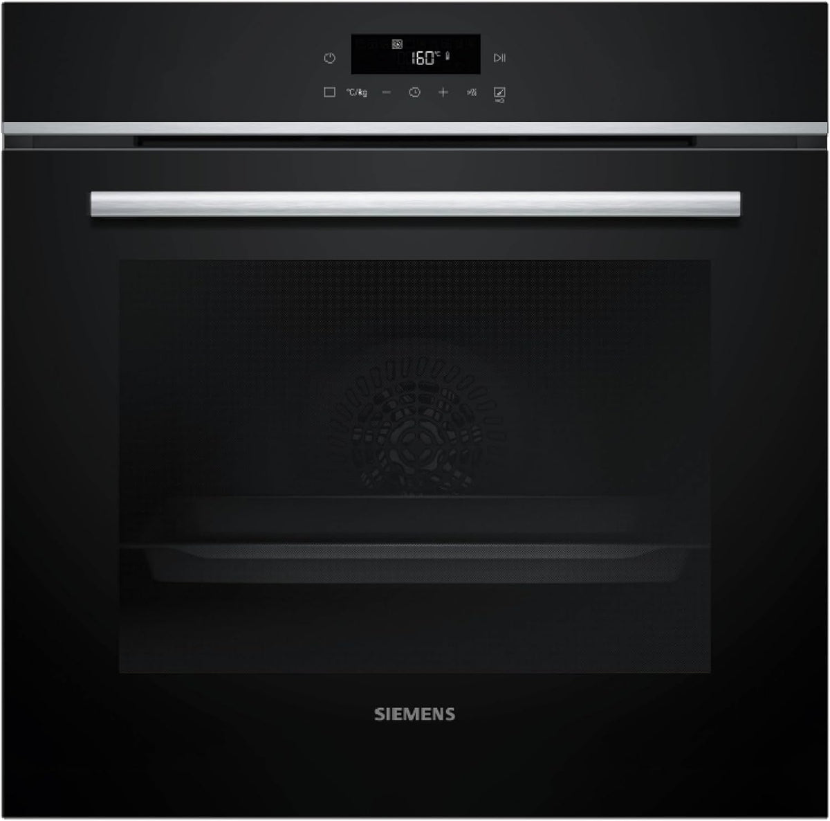 Siemens, Forno elétrico, HB572ABS4, 60 cm, 60 × 60 cm, com função de autolimpeza, aço inoxidável, aço, Preto / Edelstahl, para a cozinha