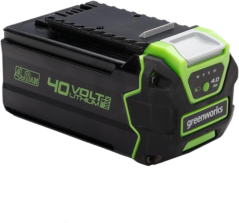 Bateria para ferramenta, Greenworks, 40V, 4Ah, Preto / Verde, para trabalhos de manutenção