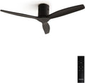 Ventoinha de teto, CREATE, 40W, 132cm, 6 níveis, com iluminação LED, com comando à distância, com temporizador, Preto, para uso diário