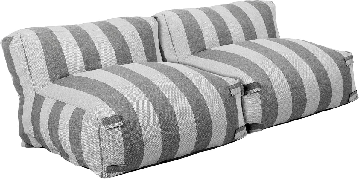 Conjunto de mobiliário de jardim, Oviala, Gartenm, aço inoxidável, aço, Cinzento / Branco, para utilização no exterior