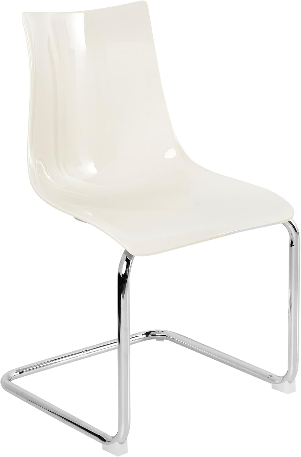 Cadeira de jantar, Beliani, Esszimmerstuhl, 48 cm, 42 cm, 81 cm, 7 kg, 150 kg, plástico, metal, CremeBranco, para uso diário