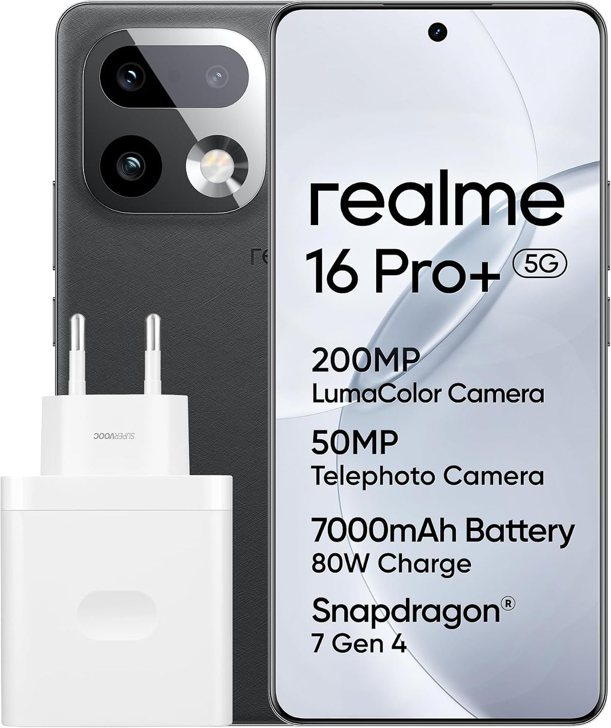 Móvel, realme, 200MP, 5 G, 80 W, com iluminação LED, Cinzento, para a sala