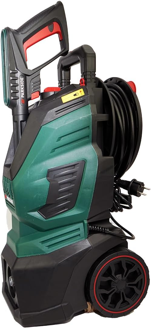 Lavadora de alta pressão, HEADNMORE, Bundle, 2400W, 500 l/h, 170bar, com rodas, alumínio, poliéster, Preto / Verde / Vermelho, para uso diário