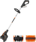 Escova de limpeza, WORX, WG441E.9, 20V, 700 U/min, 53,5 l/h, 40V, sem bateria, aço, madeira, Preto / Laranja / Prateado, para uso diário