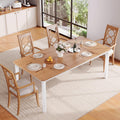Mesa de jantar, GarveeMore, 150 × 90 × 75cm, 180 kg, madeira, painel de madeira, Holz / Branco, para uso diário