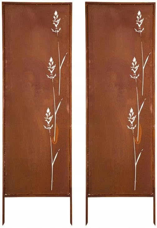 Painel de privacidade para jardim, KPGA KAPAGA HOME & GARDEN, 160 cm, 50 cm, 20 cm, aço, metal, Rost, para utilização no exterior