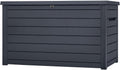 Caixa de arrumação, Koll Living, Auflagenbox/Kissenbox, 86 cm, 78 cm, 870 l, 662 l, 350 l, resistente à água, madeira, plástico, Graphit