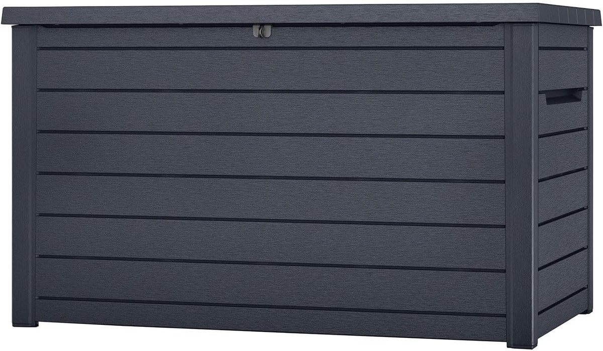 Caixa de arrumação, Koll Living, Auflagenbox/Kissenbox, 86 cm, 78 cm, 870 l, 662 l, 350 l, resistente à água, madeira, plástico, Graphit