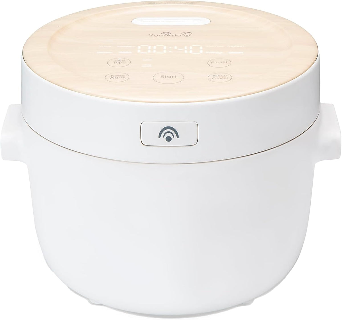 Panela elétrica de arroz, Yum Asia, Fuji, 240V, com temporizador, aço inoxidável, aço, Branco / Holz, para a cozinha