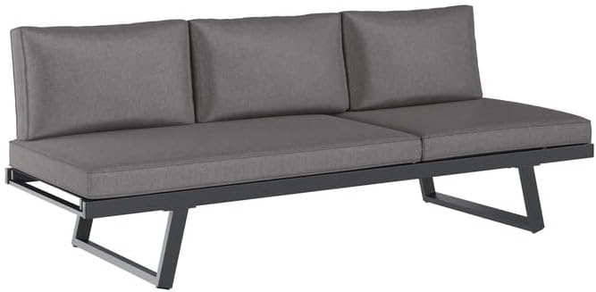 Sofá, OUTLIV, 200 × 71 × 76 cm, 38,5 cm, 200 cm, 8 cm, 18 cm, regulável, alumínio, Antracite, para a sala