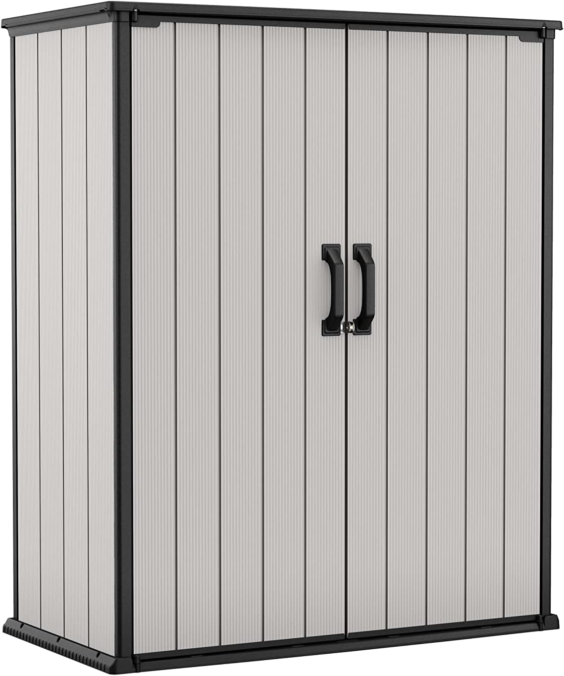 Caixa de arrumação, Keter, 1400l, 73,6 cm, 140 × 170 × 73,6 cm, resistente à água, regulável, Cinzento / Preto, para uso diário