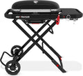 Grelhador a gás, Weber, 111 cm, 21,2 kg, dobrável, com rodas, Preto, para jardim e exterior