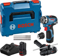 Berbequim aparafusador, Bosch Professional, 12V, 3.0Ah, 1.750 rpm, 10.8V, com bateria, com carregador, Azul / Preto / Vermelho
