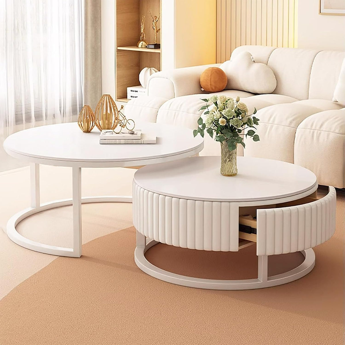 Mesa de apoio, GonTzolkin, com comando à distância, com gavetas, Branco, para uso diário