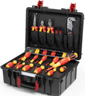 Conjunto de ferramentas, Wiha, Lehrlingskoffer, 3 cm, 10.000 V, 1000 V, 20 L, 14 kg, resistente à água, aço, Vermelho / Preto / Amarelo
