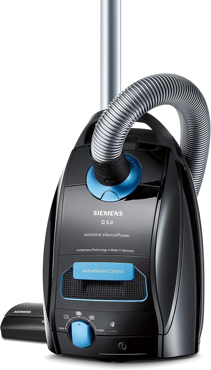Siemens, Aspirador, Staubsauger, 850 W, regulável, com rodas, Preto, para uso diário