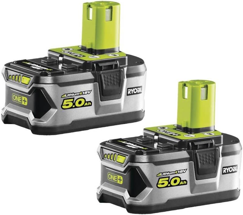 RYOBI, Bateria para ferramenta, RB18LL50F12, 18 V, 5,0 Ah, 5.0 Ah, Preto / Prateado / Verde, para trabalhos de manutenção