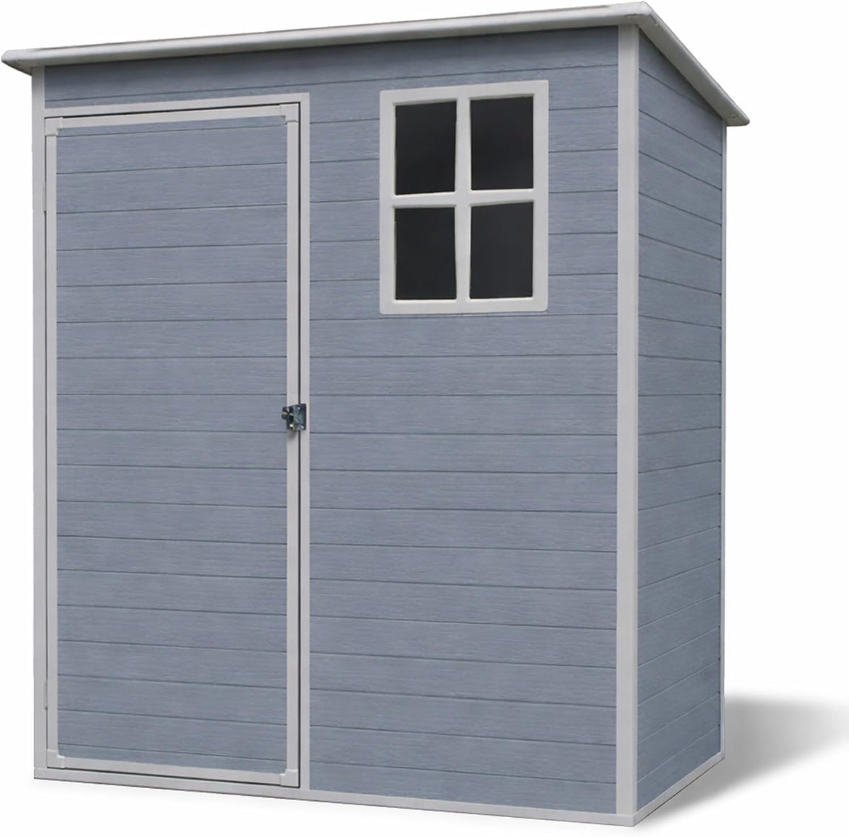 Abrigo de jardim, osoltus, 186 cm, 154 × 92 × 186 cm, 199 cm, 204 cm, 179 cm, alumínio, plástico, Cinzento, para utilização no exterior