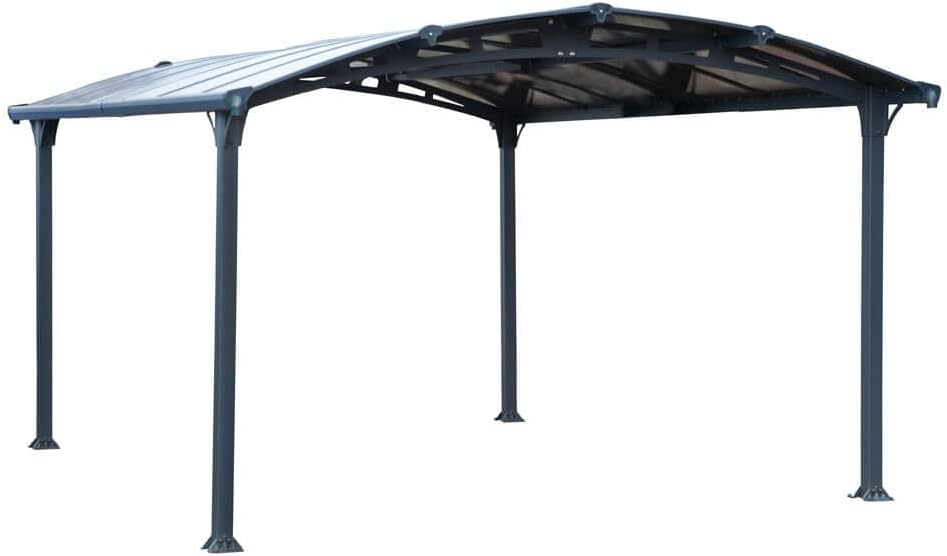 Conjunto de jardim, CANOPIA, 6 mm, 1800 W, resistente à água, com iluminação LED, alumínio, poliéster, Cinzento, para jardim e exterior