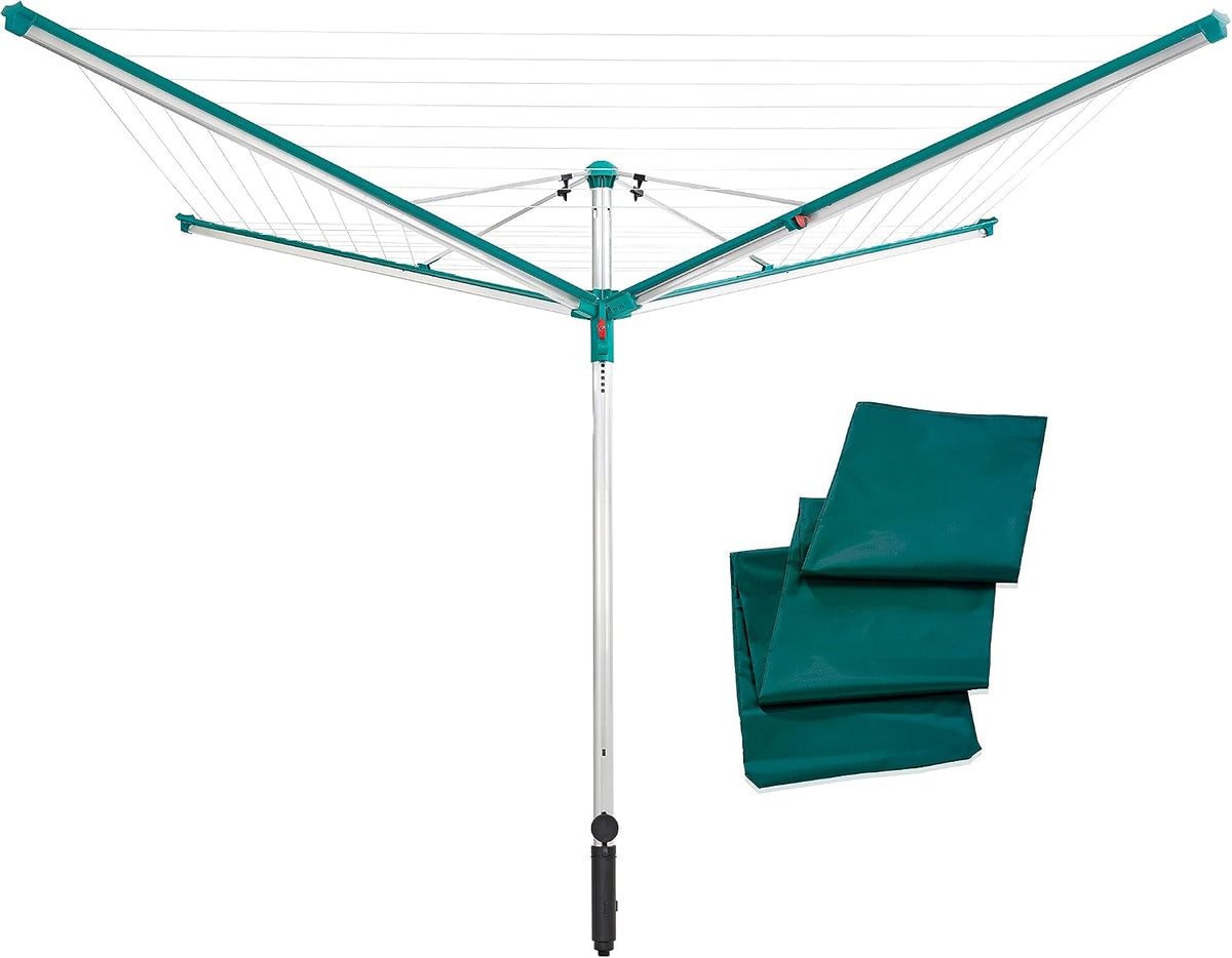 Estendal, Leifheit, 6 W, Türkis / Prateado / Preto, para utilização no exterior