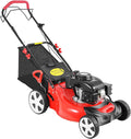 Corta-relva, Caskunbsy, 51 cm, 60 L, com rodas, aço, Vermelho / Preto, para jardim e exterior