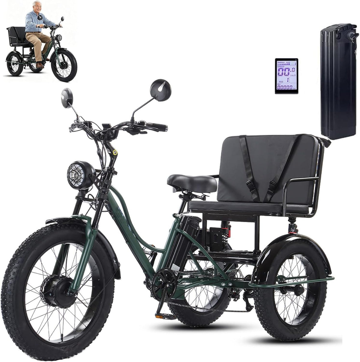 Bicicleta, BuilfutenM, 200 Kg, com rodas, aço, Verde, para uso diário
