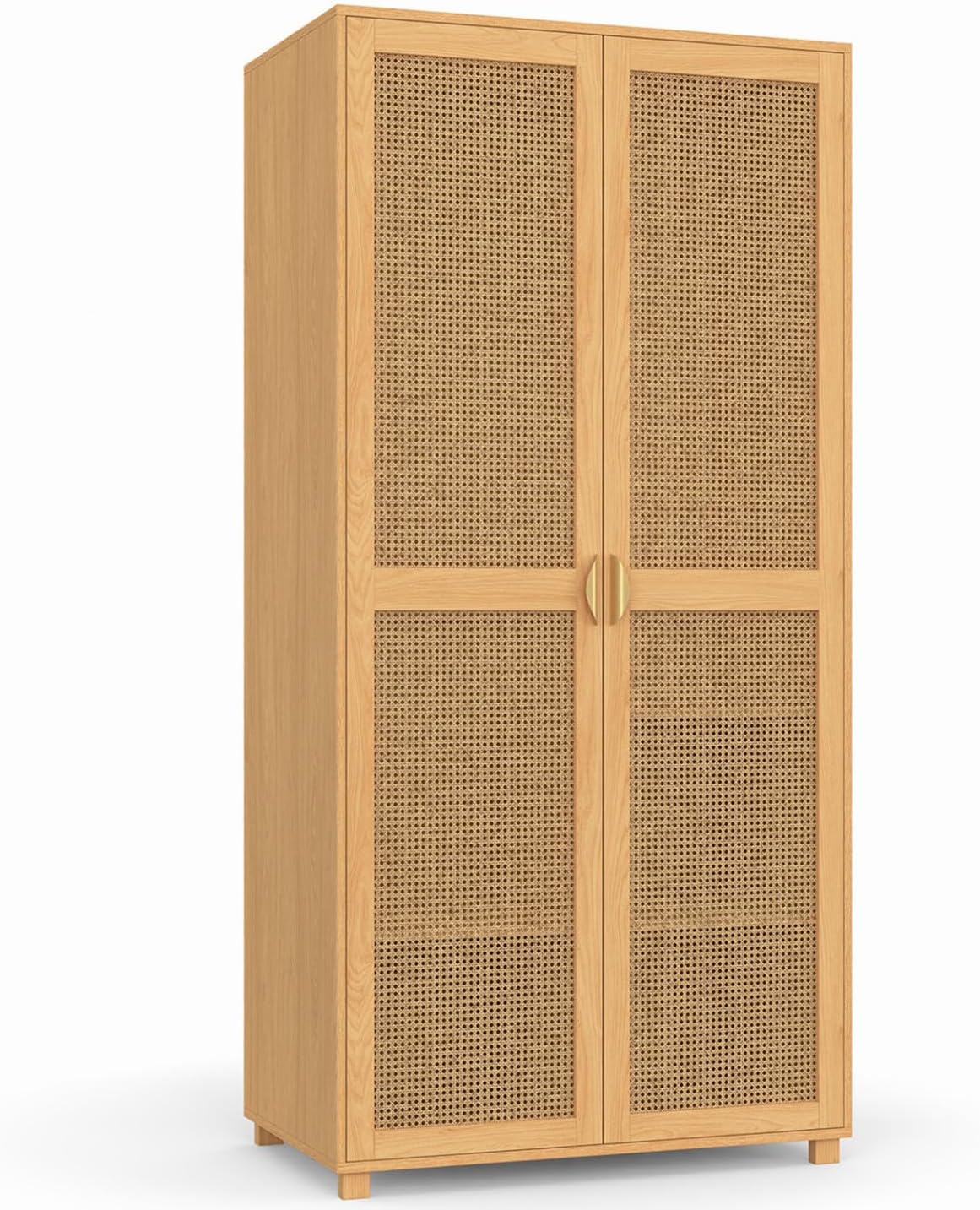 Roupeiro, IDMarket, EDHEN, 80 cm, 30 cm, 50 cm, 167 cm, 43,6 kg, com prateleiras, madeira, Natural, para o quarto