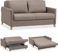 Sofá, EVERGREENWEB MATERASSI & BEDS, 195 cm, 145 × 195 cm, 140 × 195 cm, dobrável, com rodas, madeira, tecido, Taupe, para a sala