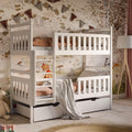 Cama, Kids Collective, 80 × 180 cm, 100kg, com gavetas, madeira, Branco, para o quarto
