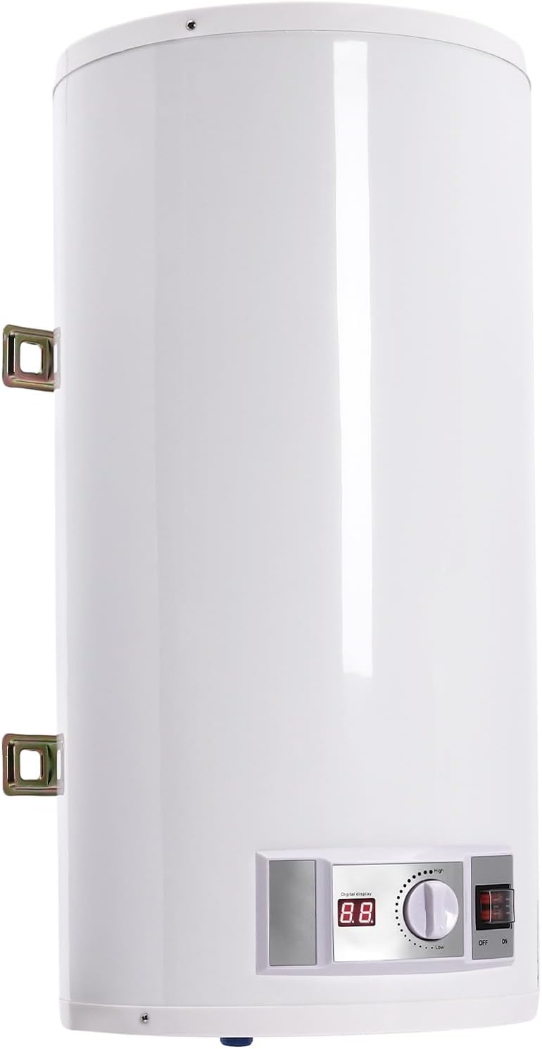 Esquentador, HuKaiL, 50L, 34cm, 2000W, aço inoxidável, aço, Branco, para uso diário