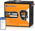Bateria automóvel, ECO-WORTHY, LiFePO4, 150Ah, 12V, 120A, Preto / Laranja, para uso diário