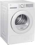 Samsung, Máquina de secar roupa, DV90DG52A0THEF, 9 kg, classe energética C, aço, Branco, para uso diário