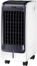 Ar condicionado portátil, GYMAX, 75W, 6L, 3 L, com comando à distância, com temporizador, com rodas, Preto / Branco, para uso diário