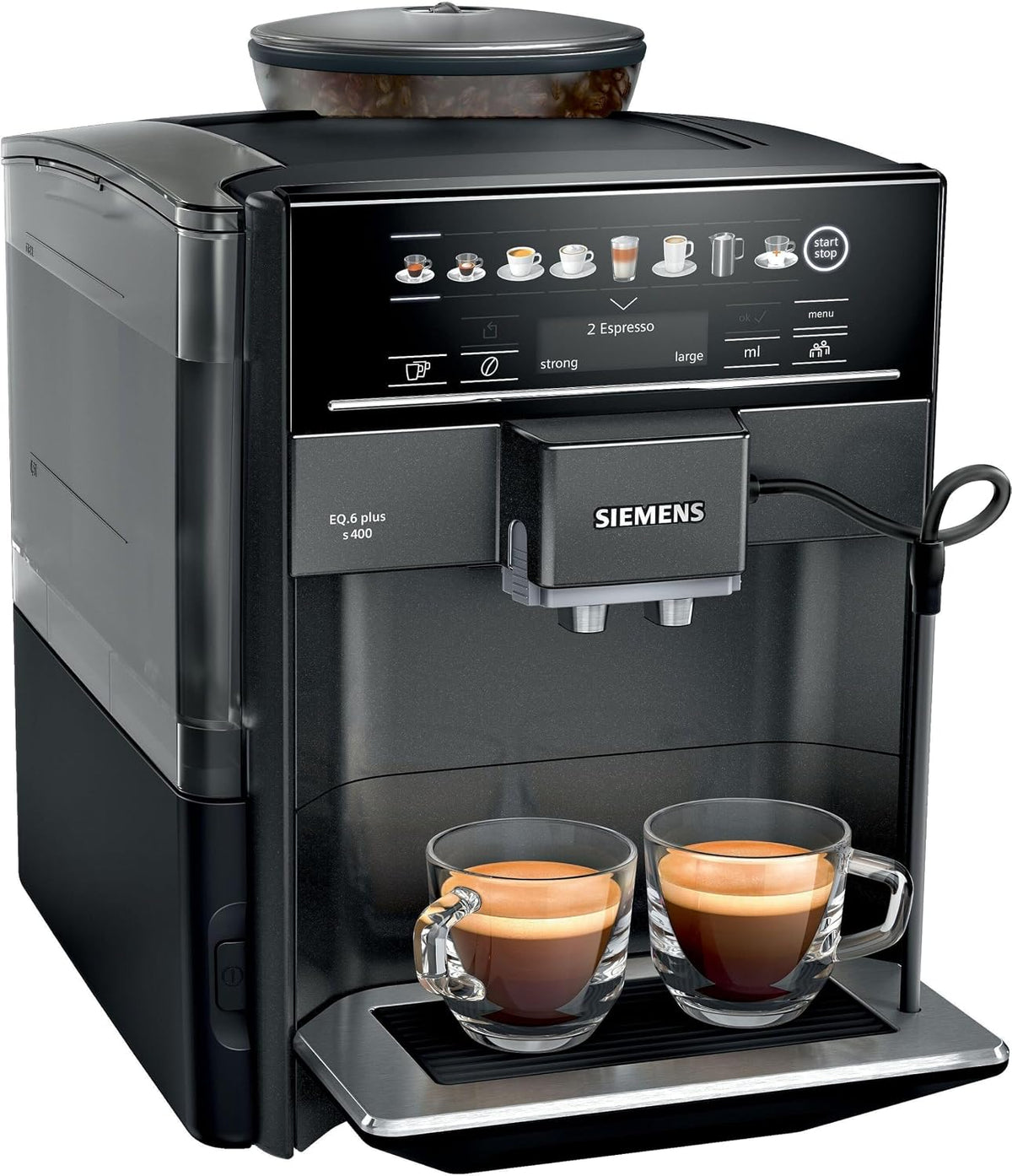 Siemens, Cafeteira expresso, EQ6, Antracite / Preto, para uso diário